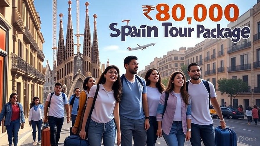 ₹80000 me Spain tour package